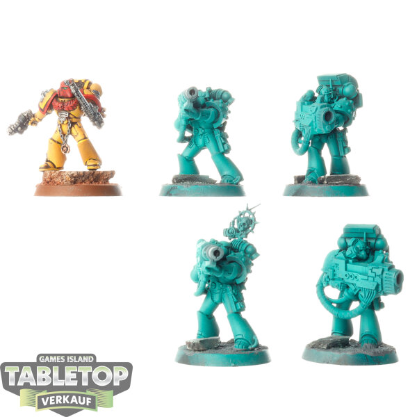 Space Marines - 5x MKVI Devastator Squad - teilweise bemalt
