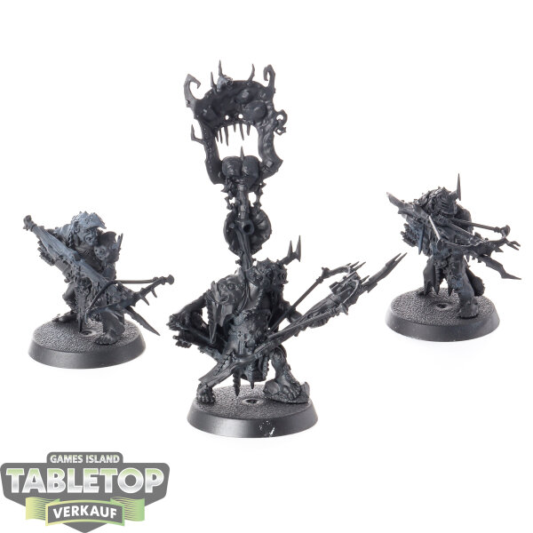 Orruk Warclans - 3x Man-Skewer Boltboyz - grundiert