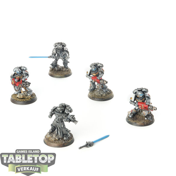Grey Knights - 5x Grey Knights Purifier Squad - teilweise bemalt