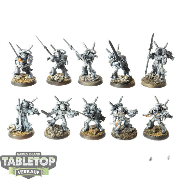 Grey Knights - 10x Grey Knights Interceptor Squad - teilweise bemalt