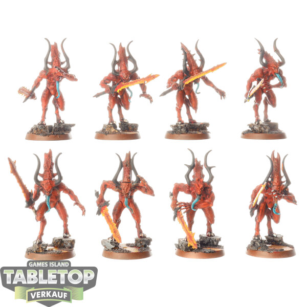 Blades of Khorne - 8 x Bloodletters - bemalt