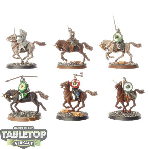 HdR Figuren - Gut - 6 x Riders Of Rohan - teilweise bemalt