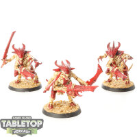 Tyraniden - 3 x Tyranid Warriors - bemalt