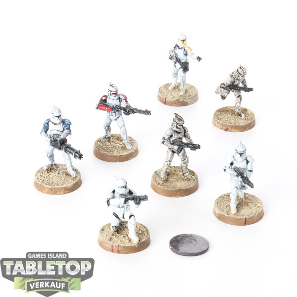 Galaktische Republik - 7 Phase I Clone Troopers - bemalt