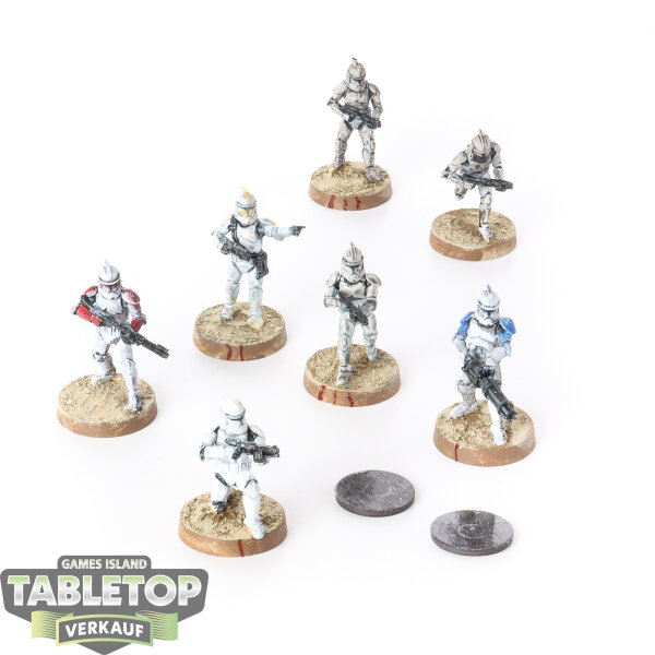 Galaktische Republik - 7 Phase I Clone Troopers - bemalt