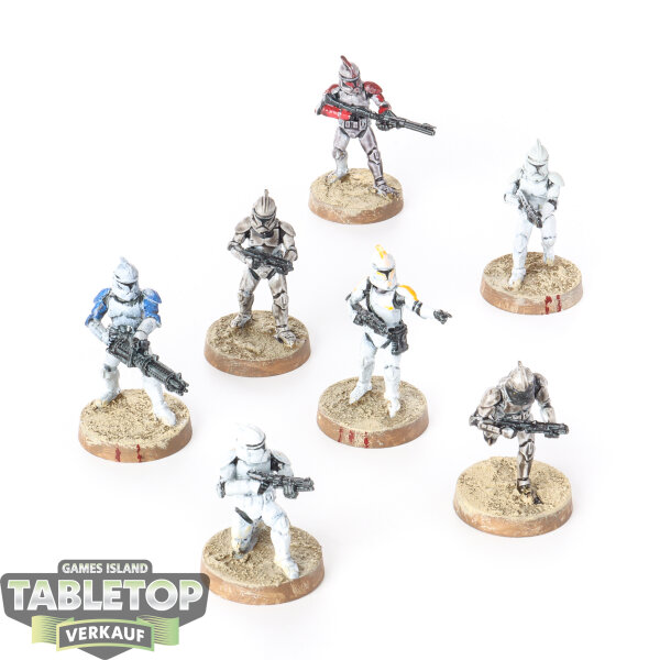 Galaktische Republik - 7 Phase I Clone Troopers - bemalt