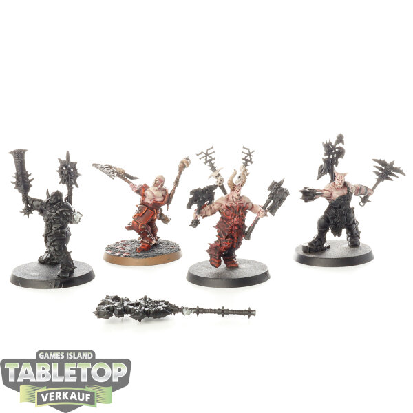 Blades of Khorne - 4x Skullreapers - teilweise bemalt