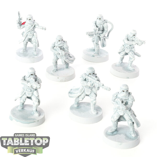 Galaktisches Imperium - 7 Snowtroopers Unit - teilweise bemalt