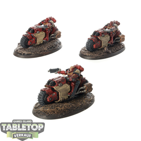 Space Marines - 3 Outriders - bemalt