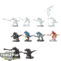 Seraphon - 10x Saurus Warriors - teilweise bemalt