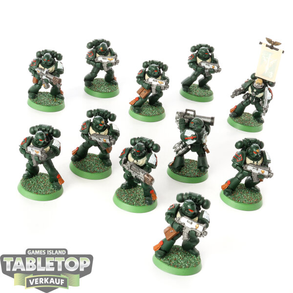 Dark Angels - 11 x Tactical Squad klassisch - bemalt