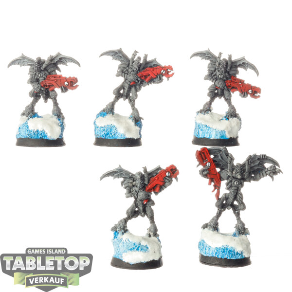Tau Empire - 5x Vespid Stingwings - klassisch - teilweise bemalt