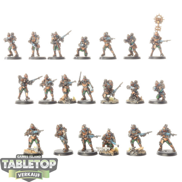 Horus Heresy - 20x Solar Auxilia Lasrifle Section - bemalt