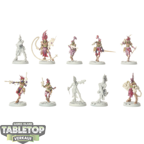 Necromunda - 10x Escher Gang - teilweise bemalt