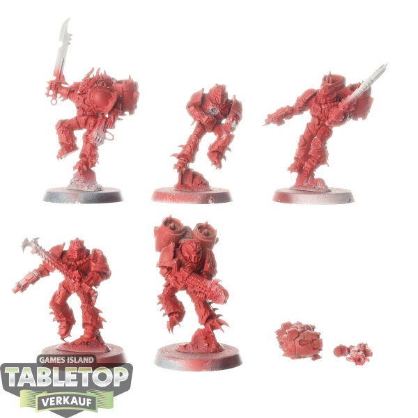 Chaos Space Marines - 5x Raptors - teilweise bemalt
