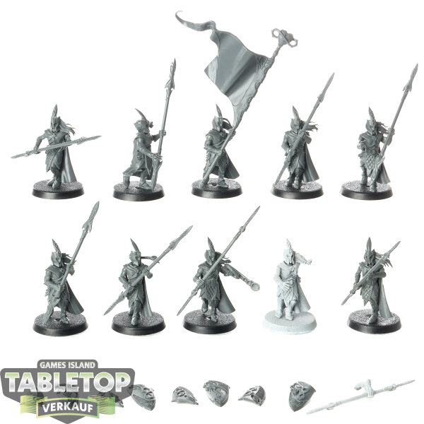 Wood Elf Realms - 10 Eternal Guard - teilweise bemalt