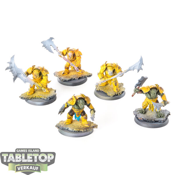 Orruk Warclans - 5x Brutes - teilweise bemalt