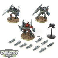 Tau Empire - 3x XV8 Crisis Battlesuit Team - teilweise...