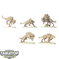 Blades of Khorne - 5 Flesh Hounds - teilweise bemalt