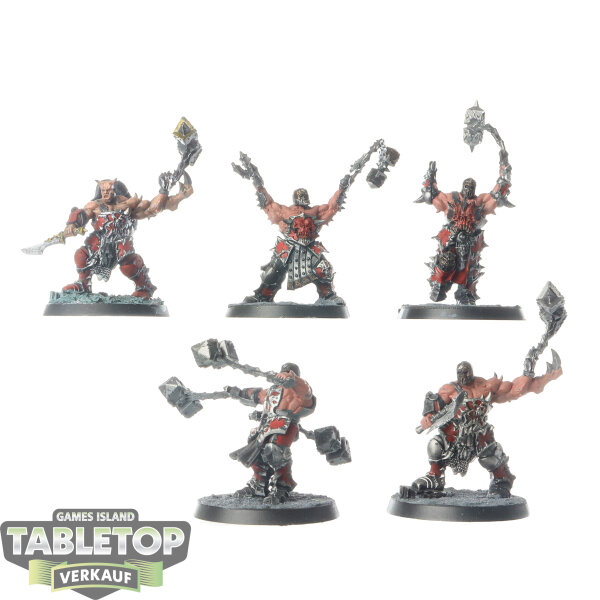 Blades of Khorne - 5 Wrathmongers - teilweise bemalt