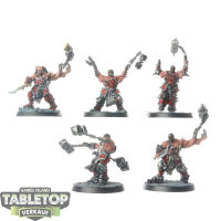 Blades of Khorne - 5 Wrathmongers - teilweise bemalt