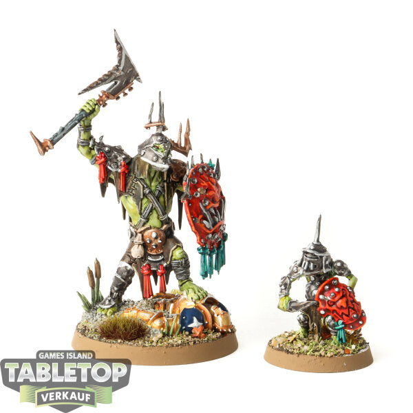 Orruk Warclans - Killaboss with Stab-grot - bemalt
