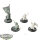HdR Figuren - Gut - 4 Dwarven Commanders - teilweise bemalt