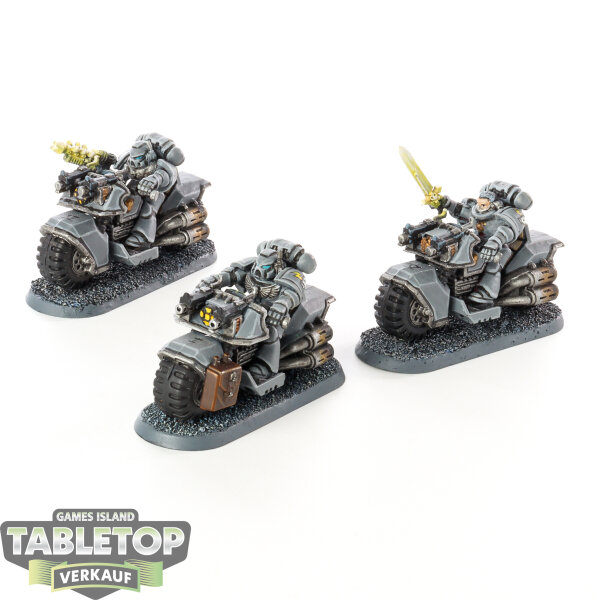 Space Marines - 3 Space Marine Bike Squad - bemalt