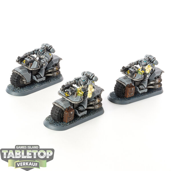 Space Marines - 3 Space Marine Bike Squad - bemalt