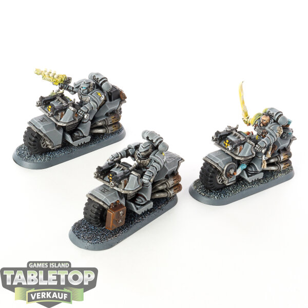 Space Marines - 3 Space Marine Bike Squad - bemalt