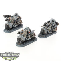 Space Marines - 3 Ravenwing Bike Squadron - bemalt