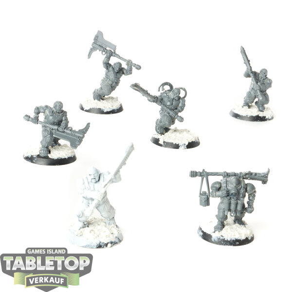 Leagues of Votann - 6 Cthonian Beserks - teilweise bemalt