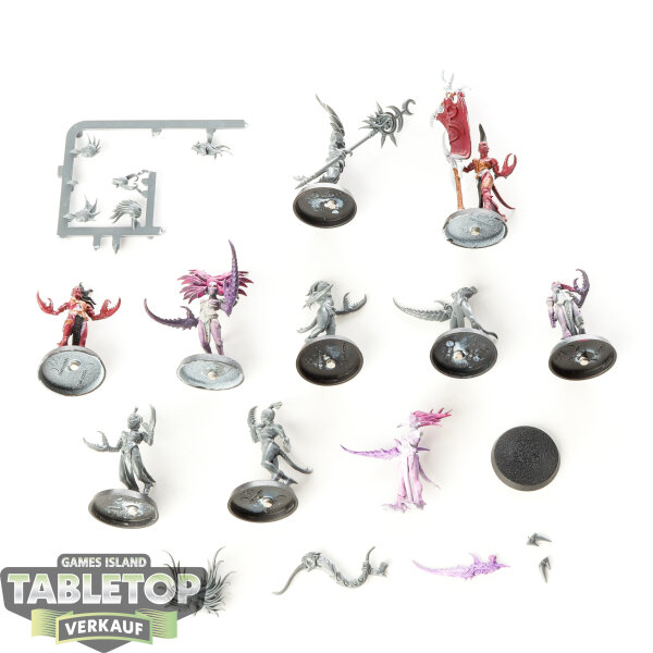 Hedonites of Slaanesh - 10x Daemonettes of Slaanesh - teilweise bemalt