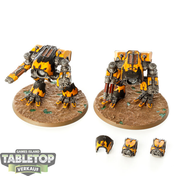 Legion Imperiales - 2 Warhound Scout Titans - bemalt