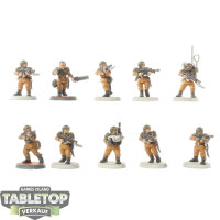 Astra Militarum - 10 Cadian Shock Troops classic - bemalt