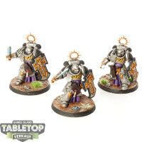 Space Marines - 3 Bladeguard Veterans - bemalt