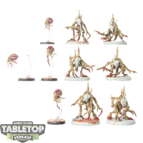 Necromunda - 10 Malstrain Genestealer Abomination Gang - teilweise bemalt