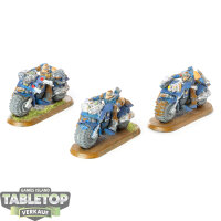 Space Marines - 3 x Scout Bike Squad - teilweise bemalt