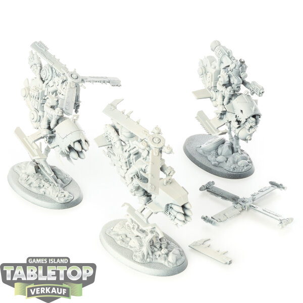 Orks - 3 Deffkoptas - grundiert