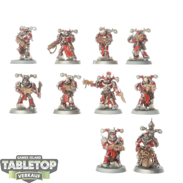 Chaos Space Marines - 10 Legionaries - bemalt