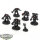 Black Templars - 5x Terminators - teilweise bemalt