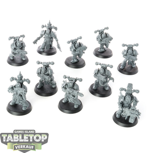 Chaos Space Marines - 10x Chaos Space Marines - unbemalt