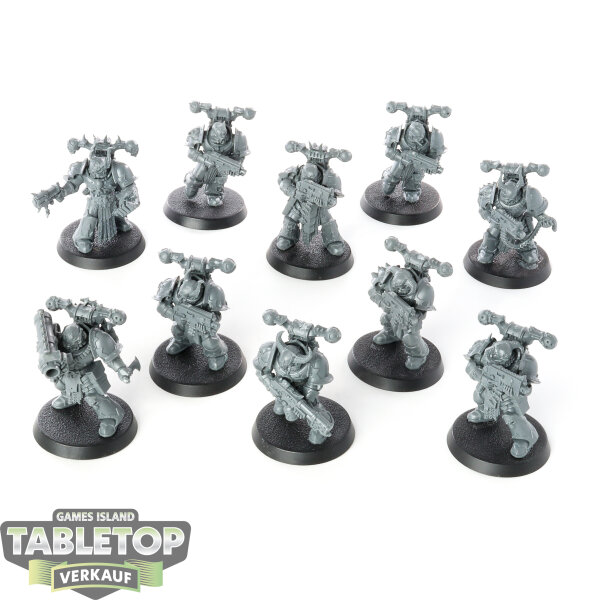 Chaos Space Marines - 10x Chaos Space Marines - unbemalt