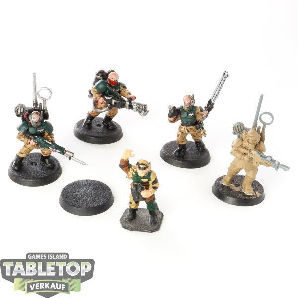 Genestealer Cults - 5 Brood Brothers Command Squad classic - teilweise bemalt