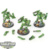 Tau Empire - 3 XV8 Crisis Battlesuit Team - bemalt