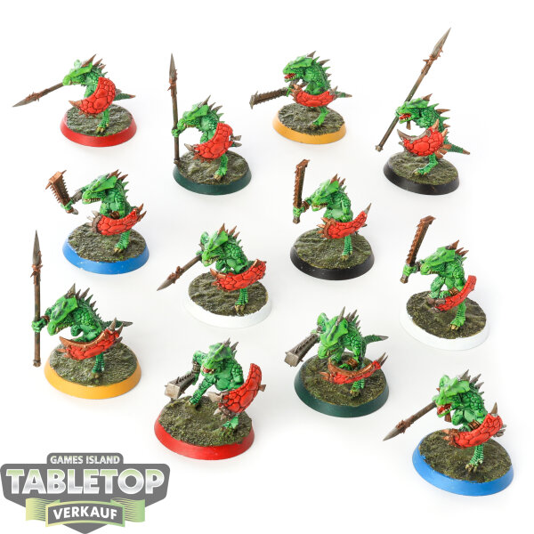 Seraphon - 12 x Saurus Warriors klassisch - bemalt