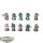 Space Marines - 10x Tactical Squad klassisch - teilweise bemalt