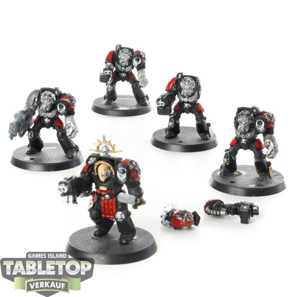 Space Marines - 5x Terminator Squad klassisch - teilweise bemalt