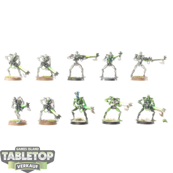 Necrons - 10 Necron Warriors klassisch - bemalt