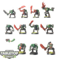 Orks - 11 x Ork Boyz - bemalt